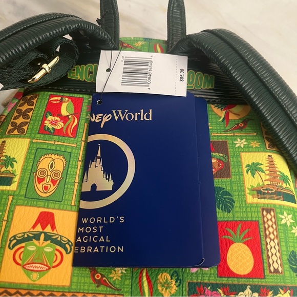 LOUNGEFLY NWT DISNEY PARKS MICKEY MAIN ATTRACTION ENCHANTED TIKI ROOM BACKPACK - Picture 6 of 9